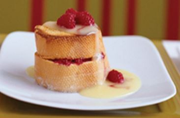 Raspberry-Stuffed French Toast With Custard Sauce