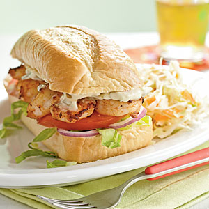 Pan-seared Shrimp Po’ Boys