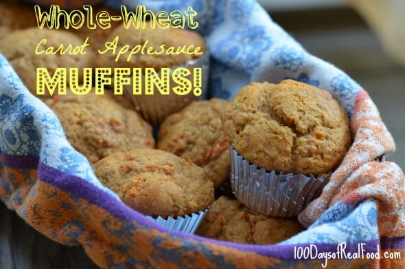 Whole-Wheat Carrot Applesauce Muffins