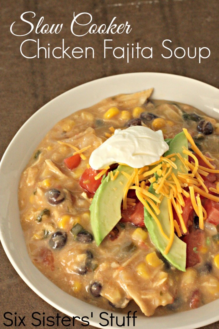 Slow Cooker Creamy Chicken Fajita Soup